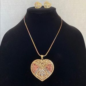Gold filled 3 tone necklace set